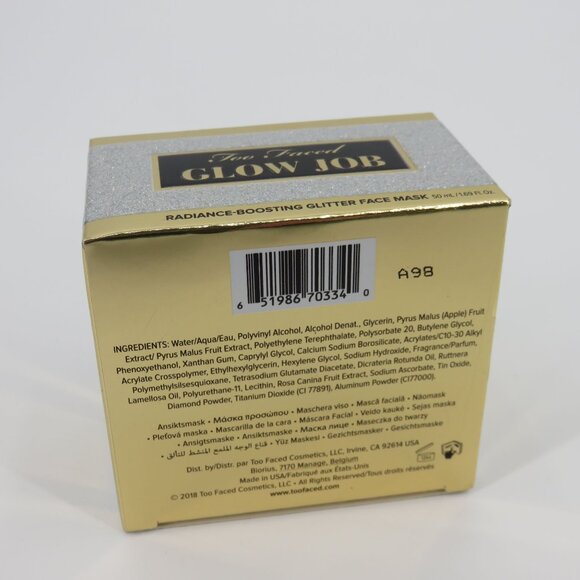 Too Faced Glow Job Radiance Boosting Glitter Face Mask 50mL NEW In Box NIB - Picture 7 of 9